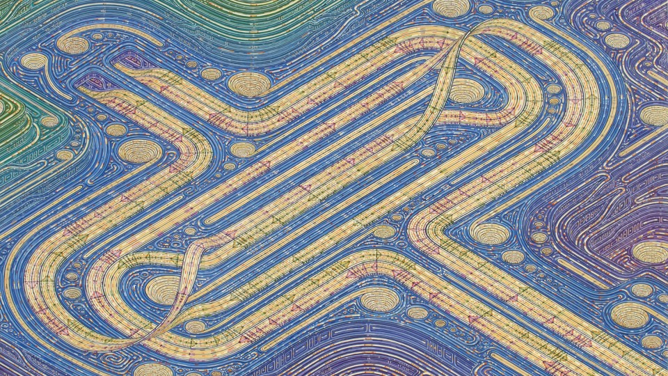 Sheldon's new exhibition, "It Was Never Linear: Recent Painting," includes "Zenoic Racetrack" by Colin Prahl. The exhibit opens May 6.