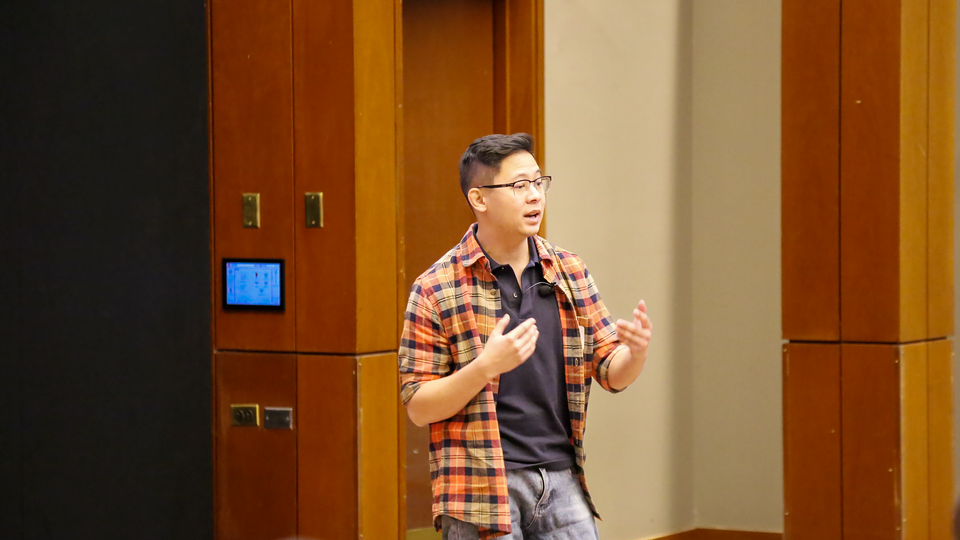 Ryan Tan, assistant professor of sports media and communication, won the 2023 Faculty Research and Creative Activity Slam, the third straight victory for the College of Journalism and Mass Communications.