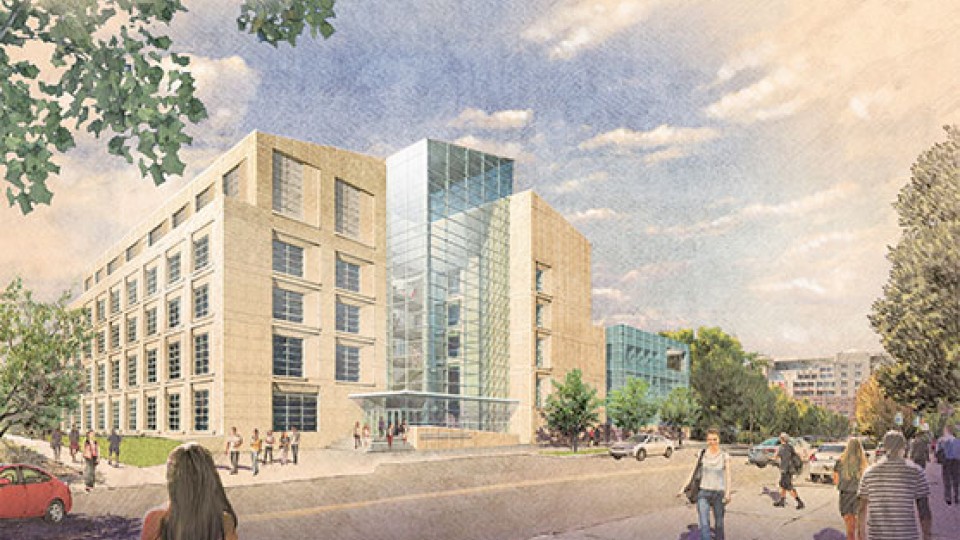 Artist's rendering of the new CBA building.