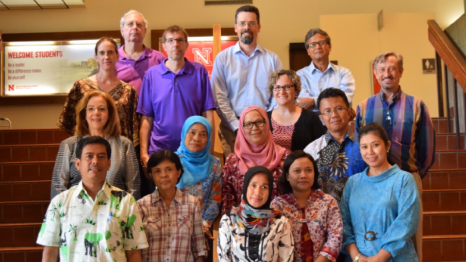 IANR faculty pose with the seven Indonesian fellows that participated in the Cochran Fellowship Program. The group is on campus from Aug. 1-12.
