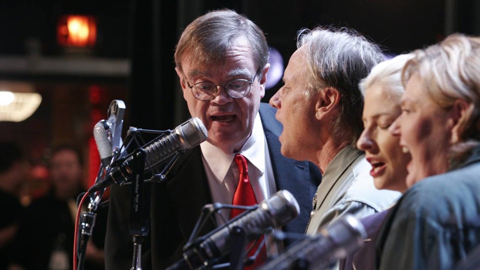 "A Prairie Home Companion," featuring (left) Garrison Keillor, will broadcast live from the Lied Center for Performing Arts on Oct. 19.