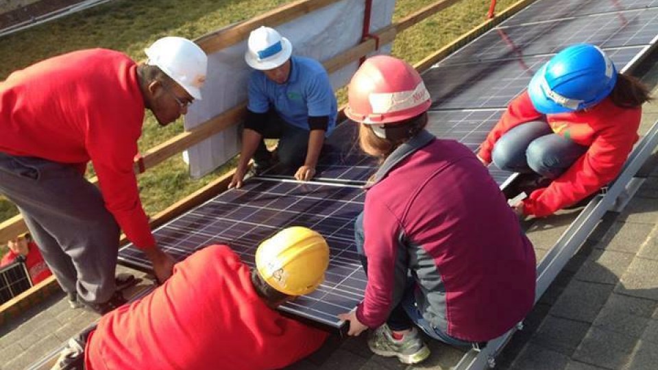 UNL students worked with a non-profit solar installer, GRID Alternatives, to install solar panels on the roofs of low-value homes in the San Joaquin Valley as part of an alternative service break Jan. 1-10.