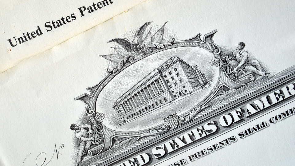 U.S. patent close up