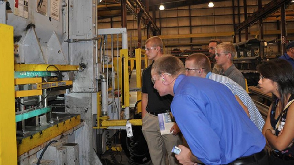 UNL engineering students tour Global Manufacturing, a maker of grain bins, during the Grand Island event in 2013. The annual College of Engineering tour will explore industry in Omaha on Oct. 9.