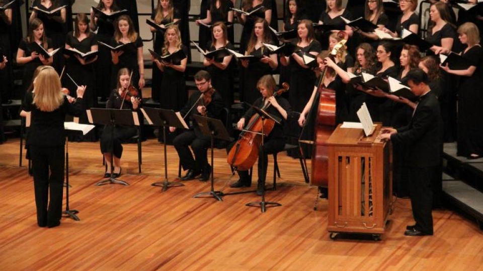 An Evening of Choirs, featuring the All-Collegiate Choir, the Varsity Men’s Chorus and the University Chorale, will take center stage at 7:30 p.m. on October 13 at Kimball Recital Hall on the University of Nebraska-Lincoln campus.