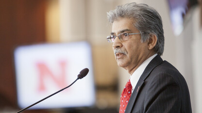 Prem Paul speaks during a campus research meeting on Aug. 23, 2012. Paul announced Aug. 29 that he will step down as vice chancellor for research and economic development.