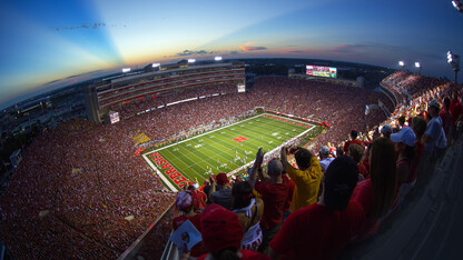 View from atop Memorial Stadium's east side.