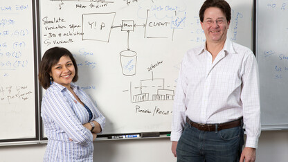 UNL computer scientists (from left) Anita Sarma and Gregg Rothermel are part of a $3 million collaborative research project funded by the National Science Foundation.