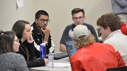 Photo caption: Students work in teams during a previous 48-Hour Challenge. This year, the challenge is offered as both an extracurricular event and as part of a new pop-up class.