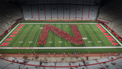 Nebraska's 2018 freshman class celebrated the start of the new academic year by taking part in a tunnel walk and forming a Nebraska "N" in Memorial Stadium on Aug. 24.