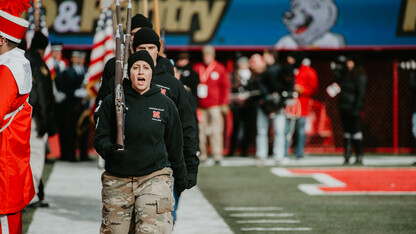 Pershing Rifles at game