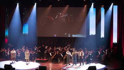 Student performers in the UNL Opera program take to the stage for the "Music and Milestones" event at the Lied Center for Performing Arts on Feb. 15.