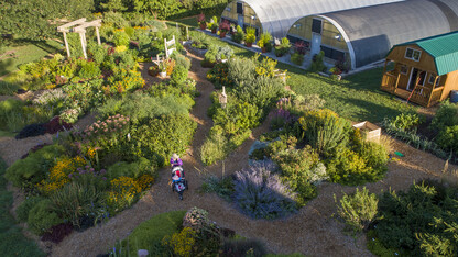 Master Gardener volunteers manage the Backyard Farmer Garden on East Campus.