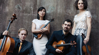 The Chiara String Quartet includes (from left) Gregory Beaver, Hyeyung Julie Yoon, Jonah Sirota and Rebecca Fischer.