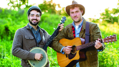 Justin Lansing (left) and Joe Mailander of The Okee Dokee Brothers will perform at the Lied Center for Performing Arts on April 2.