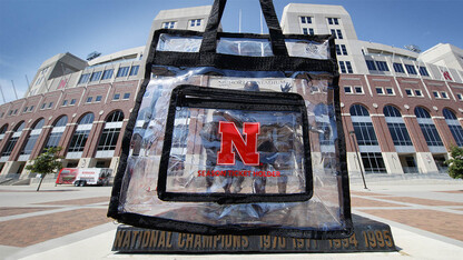 Husker football season-ticket holders received clear bags with their orders.