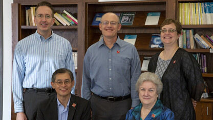 The research team includes (back row, from left) Kent Steen, Guy Trainin and Wendy Smith; (front row, from left) Leen-Kiat Soh and Gwen Nugent.