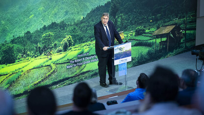 Mark Rosegrant, research fellow emeritus at the International Food Policy Research Institute, delivers the final Heuermann Lecture of the 2018-19 season April 30 at Nebraska Innovation Campus.