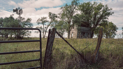 Excerpt of “Farm House, Gate and Windmill," near County Road M and Road 28