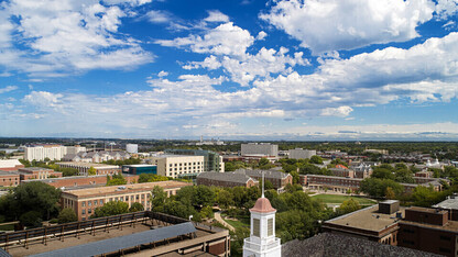 Aerial photo of University of Nebraska–Lincoln campus