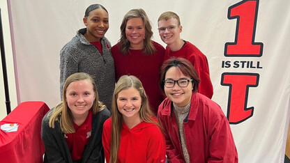 The University of Nebraska–Lincoln’s PRSSA Bateman team consists of (top row, from left) Ilana Lewis, Lindsay Elliott, Spencer Swearingen (bottom row, from left) Delani Watkins, Morgan Zuerlein and Mai Vu.