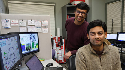 Rajib Saha (left) and Niaz Bahar Chowdhury