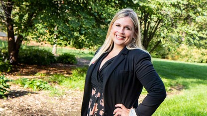 Holly Hatton-Bowers, assistant professor of child, youth and family studies, is the program director of a national project focused on supporting the wellness of Extension professionals following natural disasters. (Photo by Kyleigh Skaggs, CYFS)