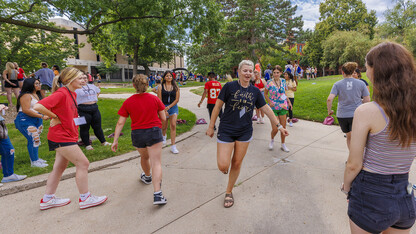 First-generation college students participate in a First Husker program event prior to the start of the fall 2022 semester. First Husker is one of numerous UNL programs that support first-generation students. The four-day, foundational event gives students an opportunity to explore campus early; connect with faculty, staff and resource centers; and learn about skills and strategies necessary for college-level success.