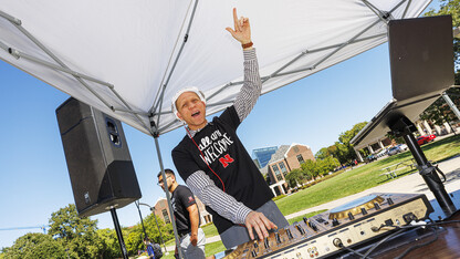 Lawrence Chatters handles the DJ duties at the ODI at the Union event Aug. 30, 2022.