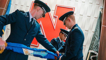 ROTC students participate in the National Roll Call