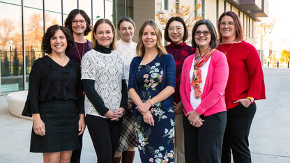 WORDS team members include, from left, Janet Bohaty, Mary Jo McElhose, Amanda Witte, Sarah Zuckerman, Natalie Koziol, HyeonJin Yoon, Nancy Coffey and Rachel Schachter.