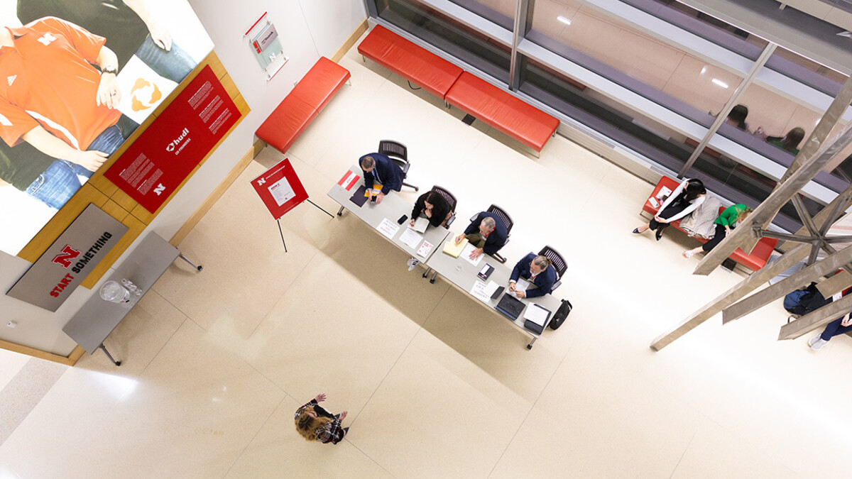 Brooke Parrish, a doctoral student studying animal science, pitches her business, FuturHerd Solutions, to judges during the Quick Pitch Competition on November 6.