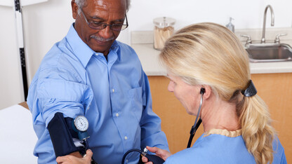 The University Health Center offers blood pressure checks and other services to faculty members.