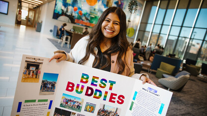 Jenny Castor, a sophomore elementary and special education student from Tecumseh, now serves as treasurer of the Best Buddies RSO.  