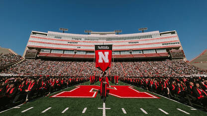 2023 commencement in Memorial Stadium.