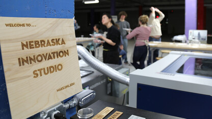 "Making for Innovation" is a unique, first-time course offered at Innovation Studio on Nebraska Innovation Campus. The course, which is designed to foster creativity, includes 23 student respresenting 10 different disciplines.