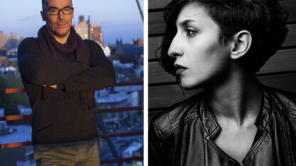 Andy Cavatorta (left) and Behnaz Farahi will each present keynote lectures at the Mid-American College Art Association Conference Oct. 4-5.