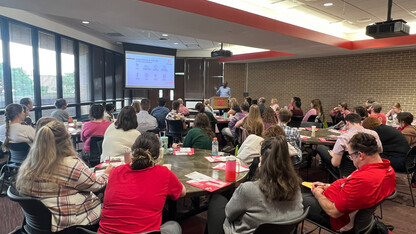 Employees attending a learning event