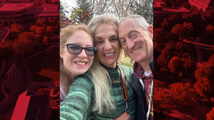 Elizabeth Neill (center) with members of her family.