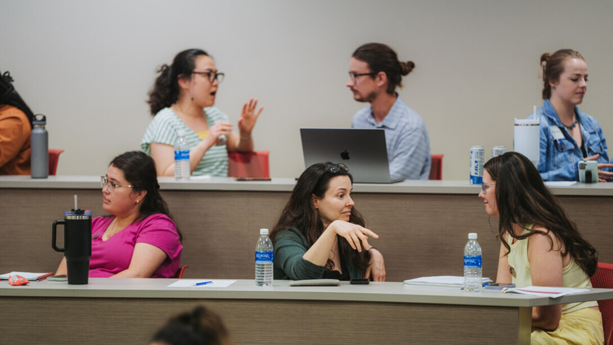 UNL Employees engage in conversation during an ODT session.