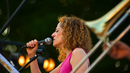 Susan Pereira and Sabor Brasil perform at UNL's Jazz in June on June 24.