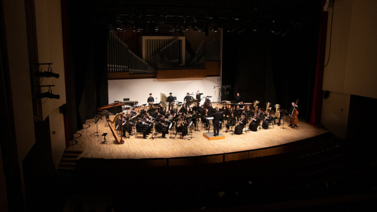 The UNL Symphonic Band performs.