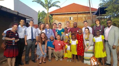 UNL business and engineering students spent spring break in Uganda. The students planned, designed and built a machine that flattens used drinking straws mechanically, streamlining a process formerly done by hand. Workers at Kinawataka Women Initiatives, the organization receiving the machine, then weave the flattened straws into bags, mats, jewelry and other retail items. 