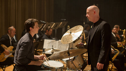 Miles Teller and J.K. Simmons in "Whiplash"