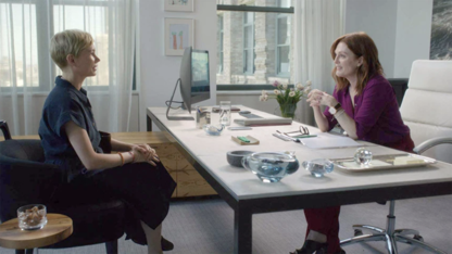 Michelle Williams (left) and Julianne Moore star in “After the Wedding,” opening Aug. 30 at the Ross.