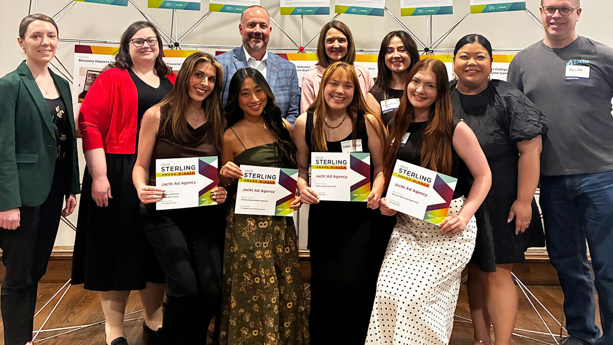 University of Nebraska–Lincoln faculty and students from Jacht were recognized May 7 at the Lincoln American Marketing Association’s Prism Awards.