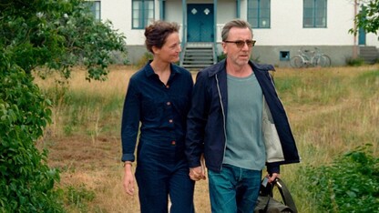 Vicky Krieps & Tim Roth star in "Bergman Island."