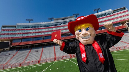 Herbie Husker graduating!