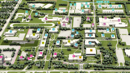 The new university maps include City, East (shown here) and Innovation campuses, Barb Hibner Soccer Stadium and Haymarket Park.
