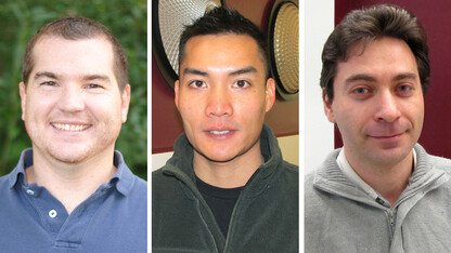 UNL students receiving the 2014 Graduate Research Fellowships from the Nebraska Center for Materials and Nanoscience are Timothy Martin, Dimitry Papkov and Chieu Van Nguyen.